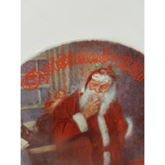 Norman Rockwell Deer Story Clause Collection Christmas Knowles Plate 1986 - Picture 2 of 10